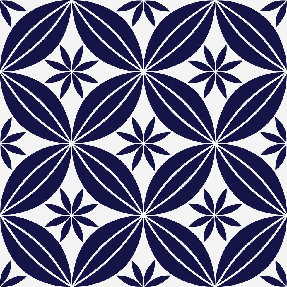 a blue and white tile pattern with a star design vector
