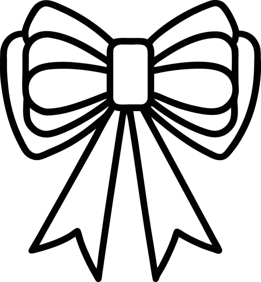 Wedding Bow Outline vector