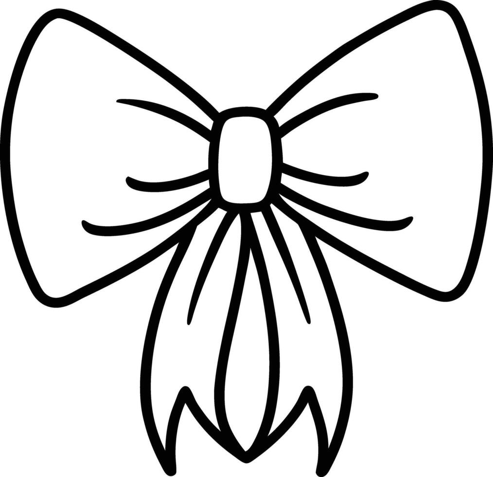 Pretty Bow Silhouette vector