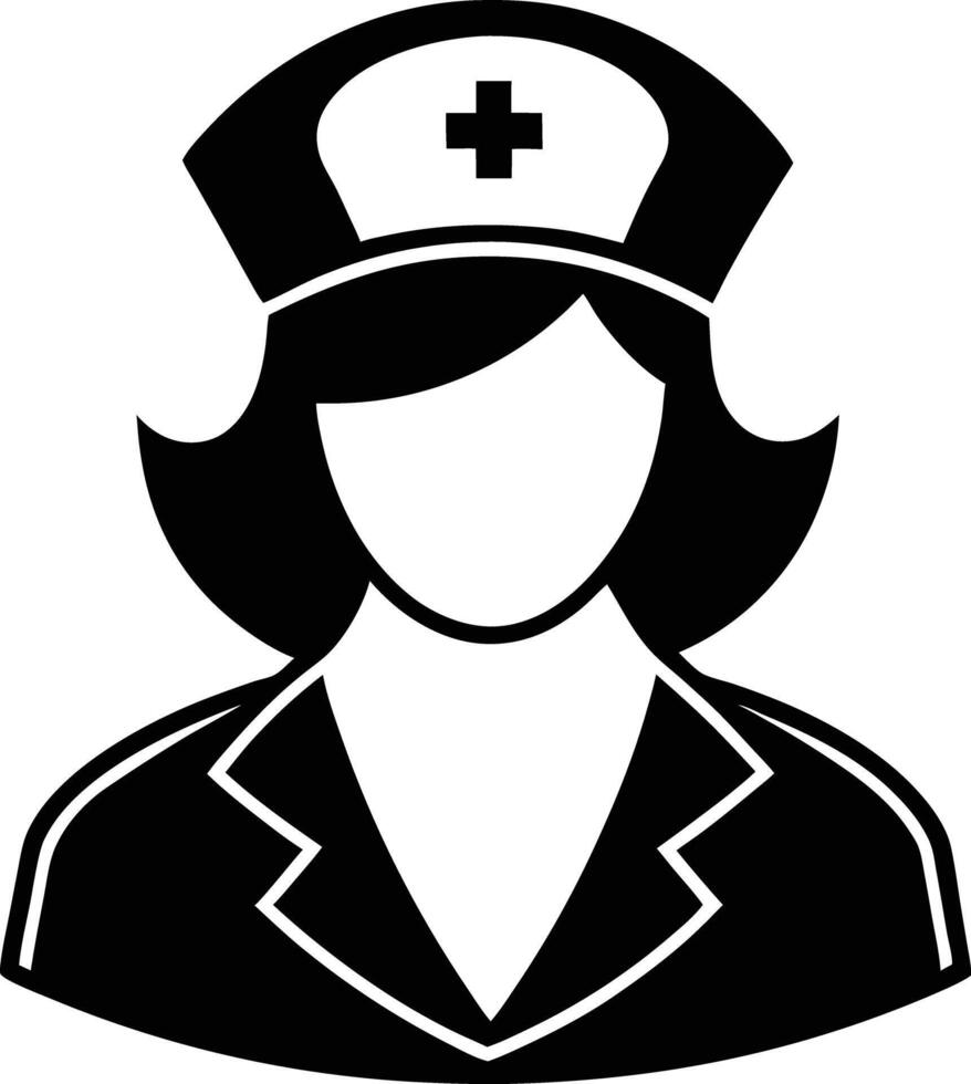Doctor's Silhouette with Medical Tools vector