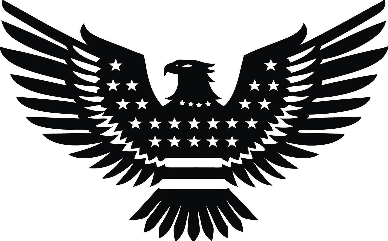 Eagle with USA Flag Wings vector