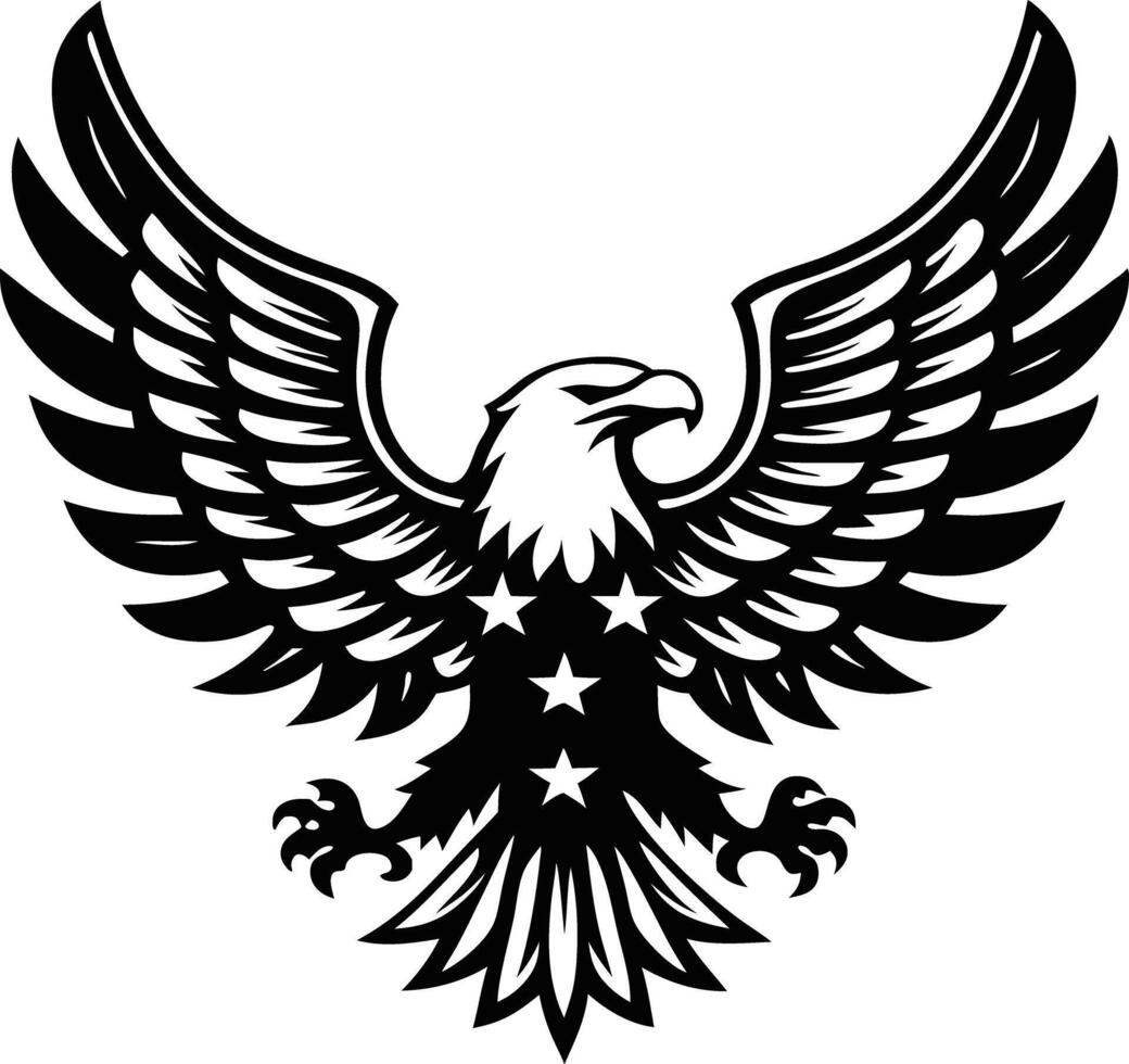 American Pride Eagle Illustration vector