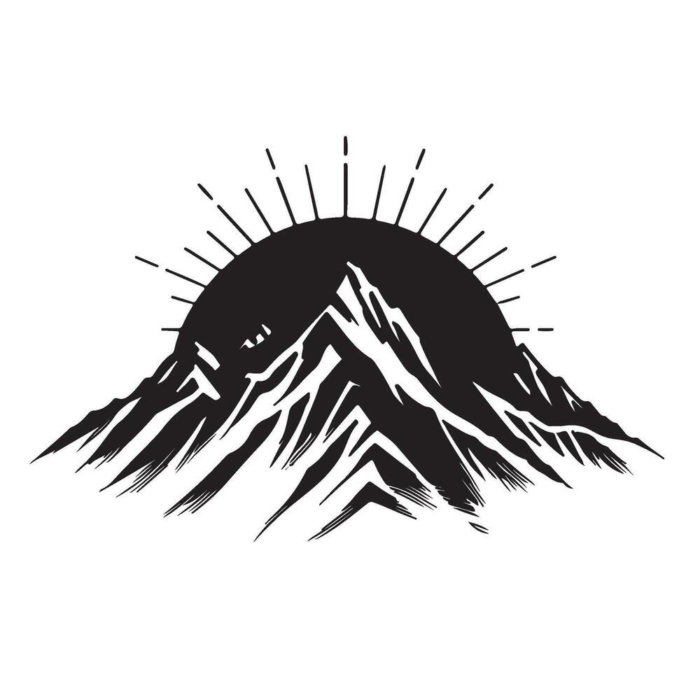 Mountain landscape illustration vector