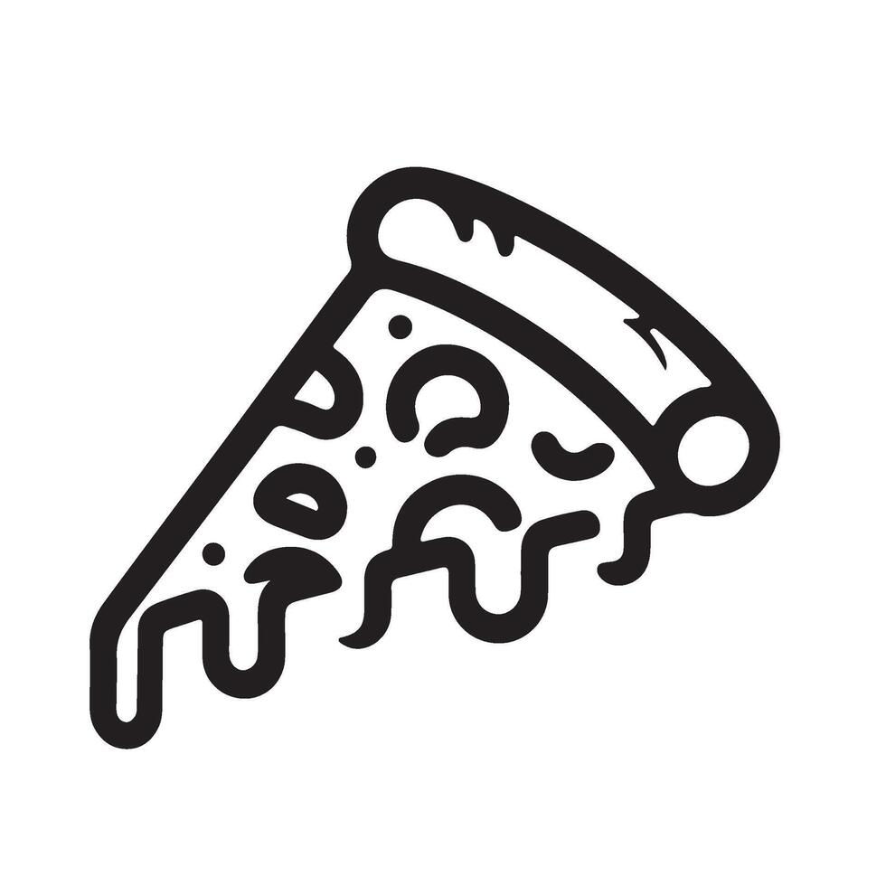 Pizza slice icon illustration vector