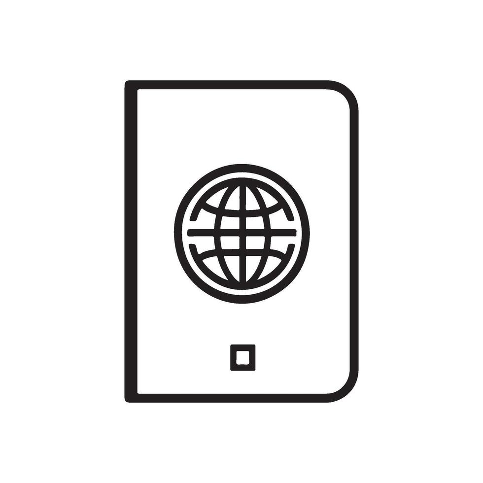 Passport Icon Graphic Design Travel Document Illustration vector