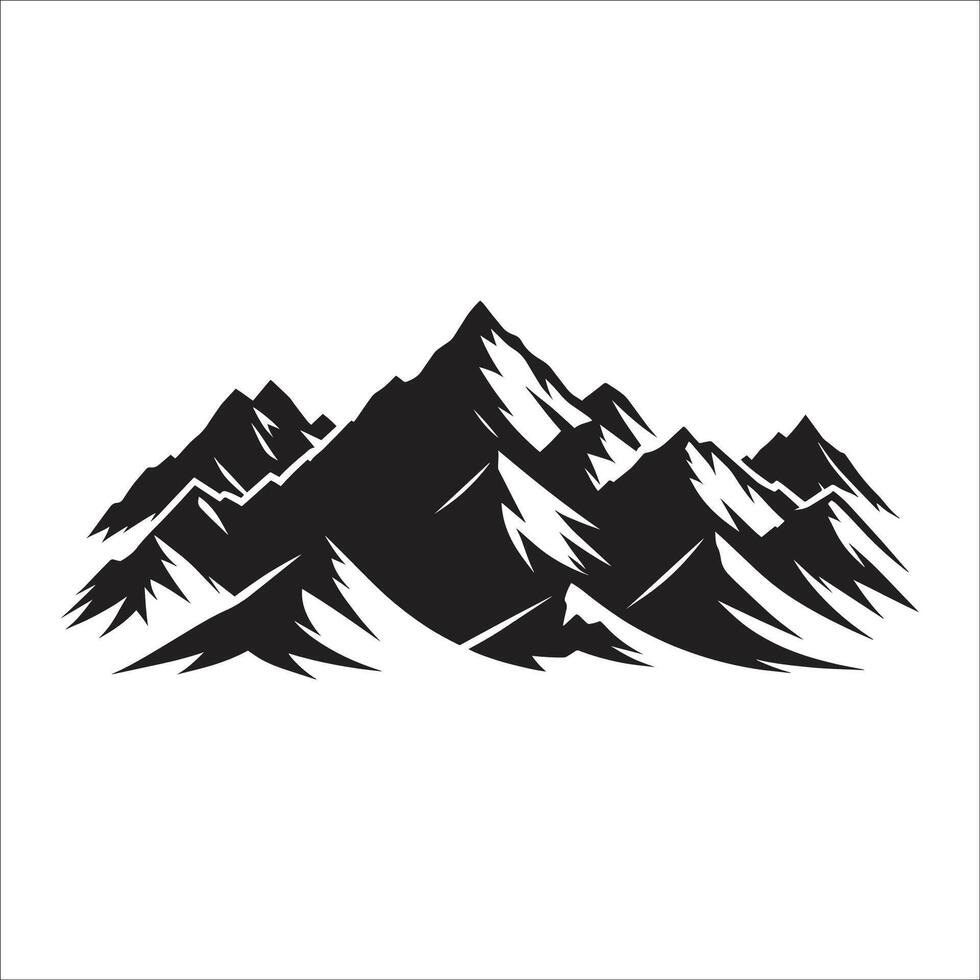 Everest and himalaya mountains illustration vector