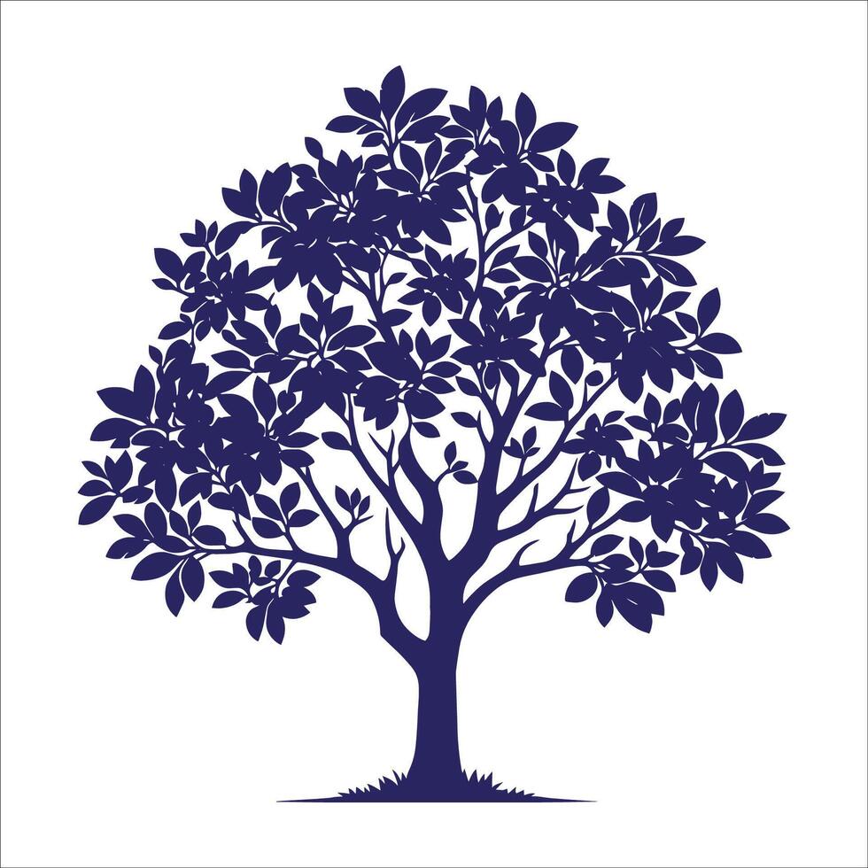 A Stylized Illustration of a Large Tree vector