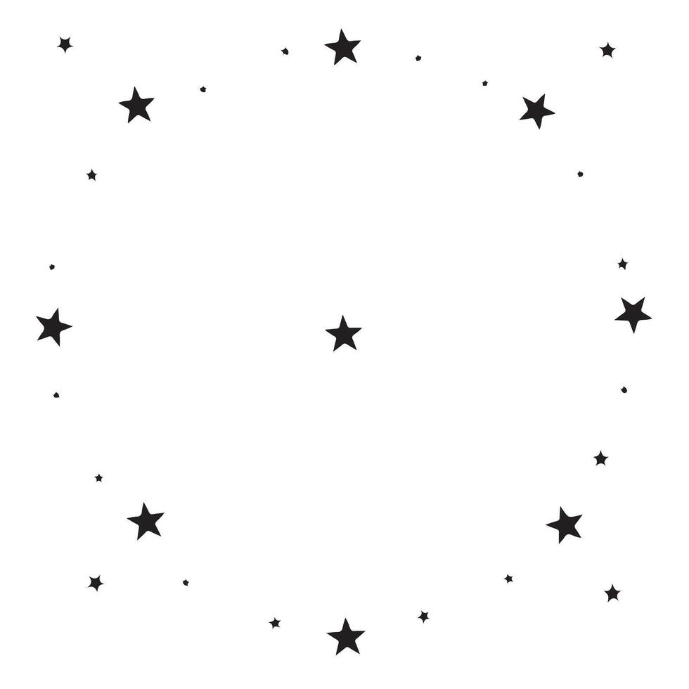 Starry Circle Frame vector