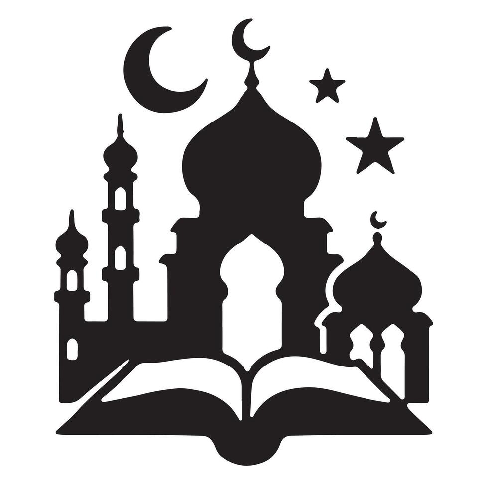 Islamic Mosque and Quran vector