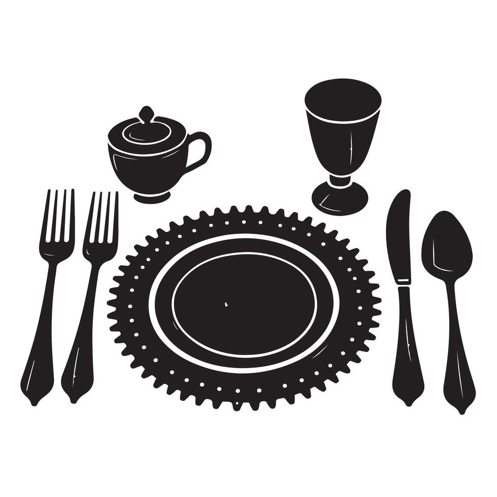 Elegant Table Setting vector