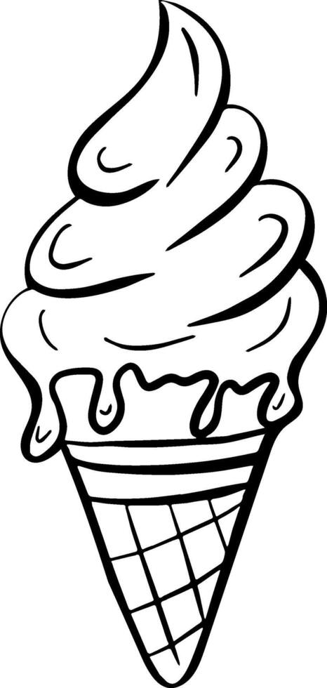 Doodle ice cream vector