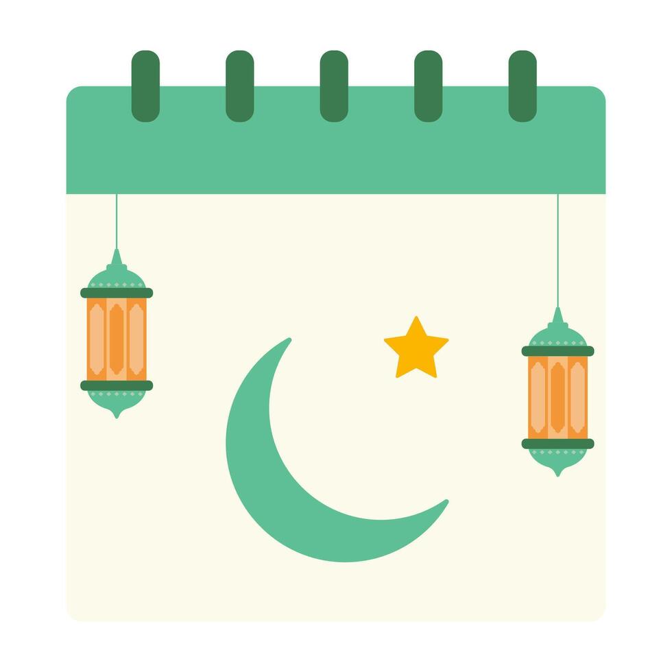 Ramadan Icons Depicting Fasting, Worship and Tradition vector