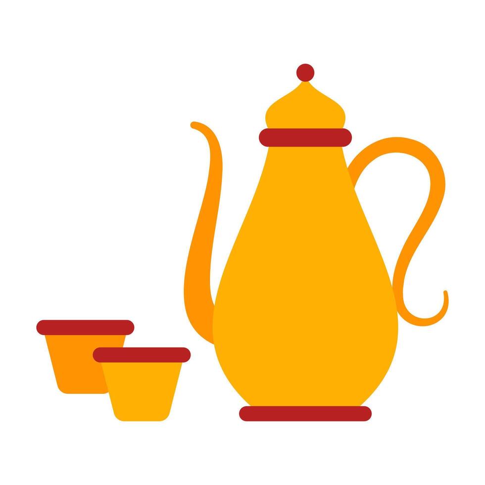 Ramadan Symbols and Tradition Flat Illustrated. vector