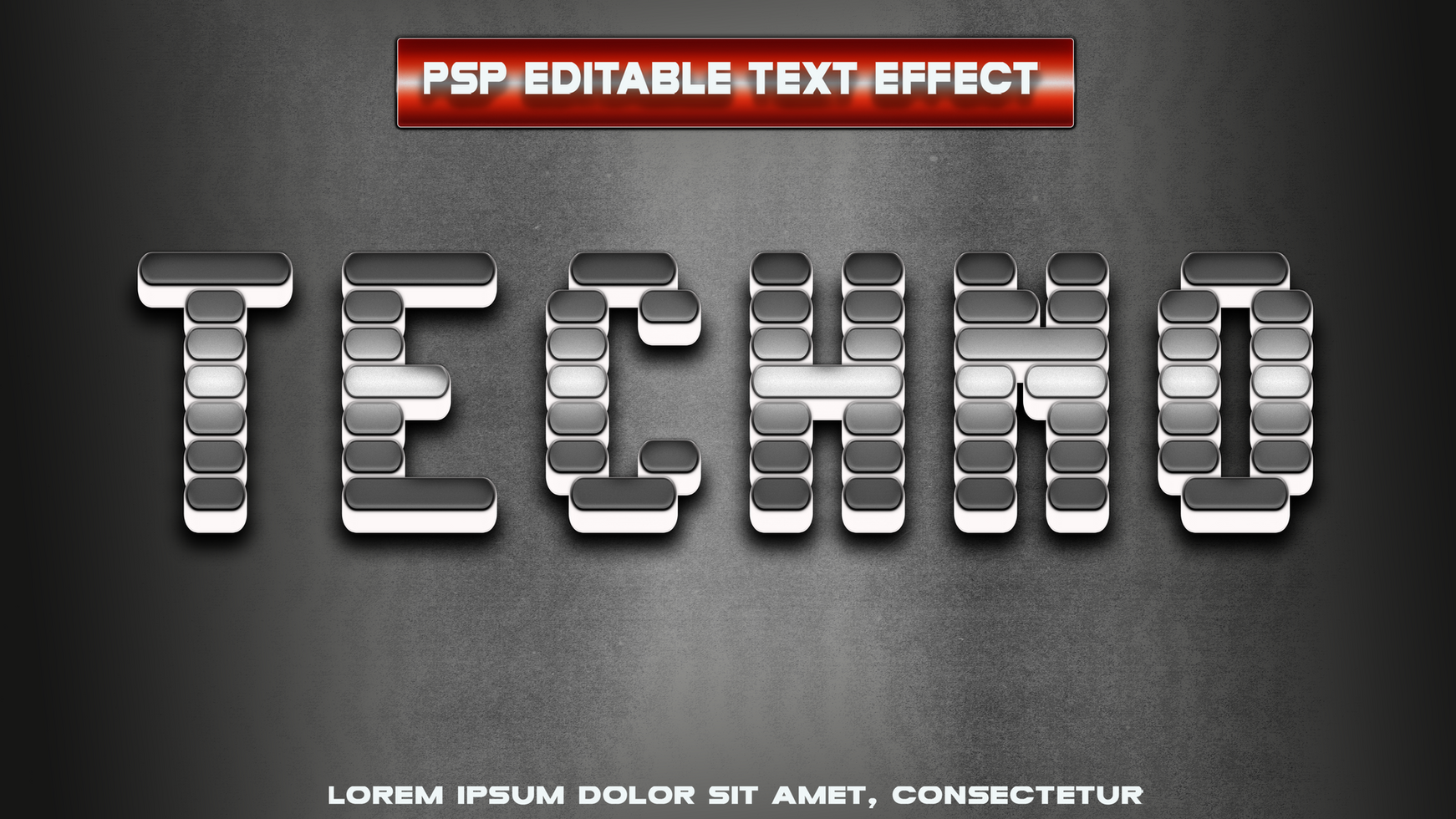 Grey futuristic style letters psd