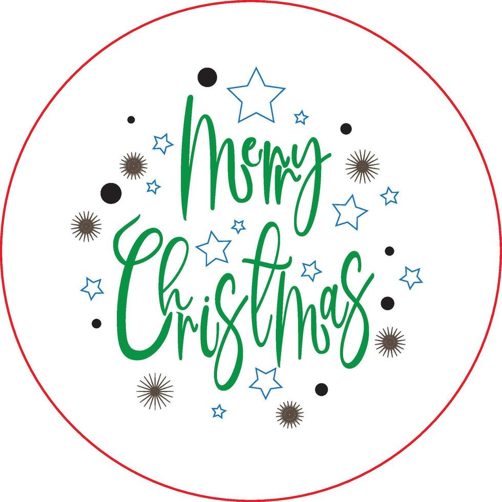 Christmas Coaster File for Laser Cutter. vector