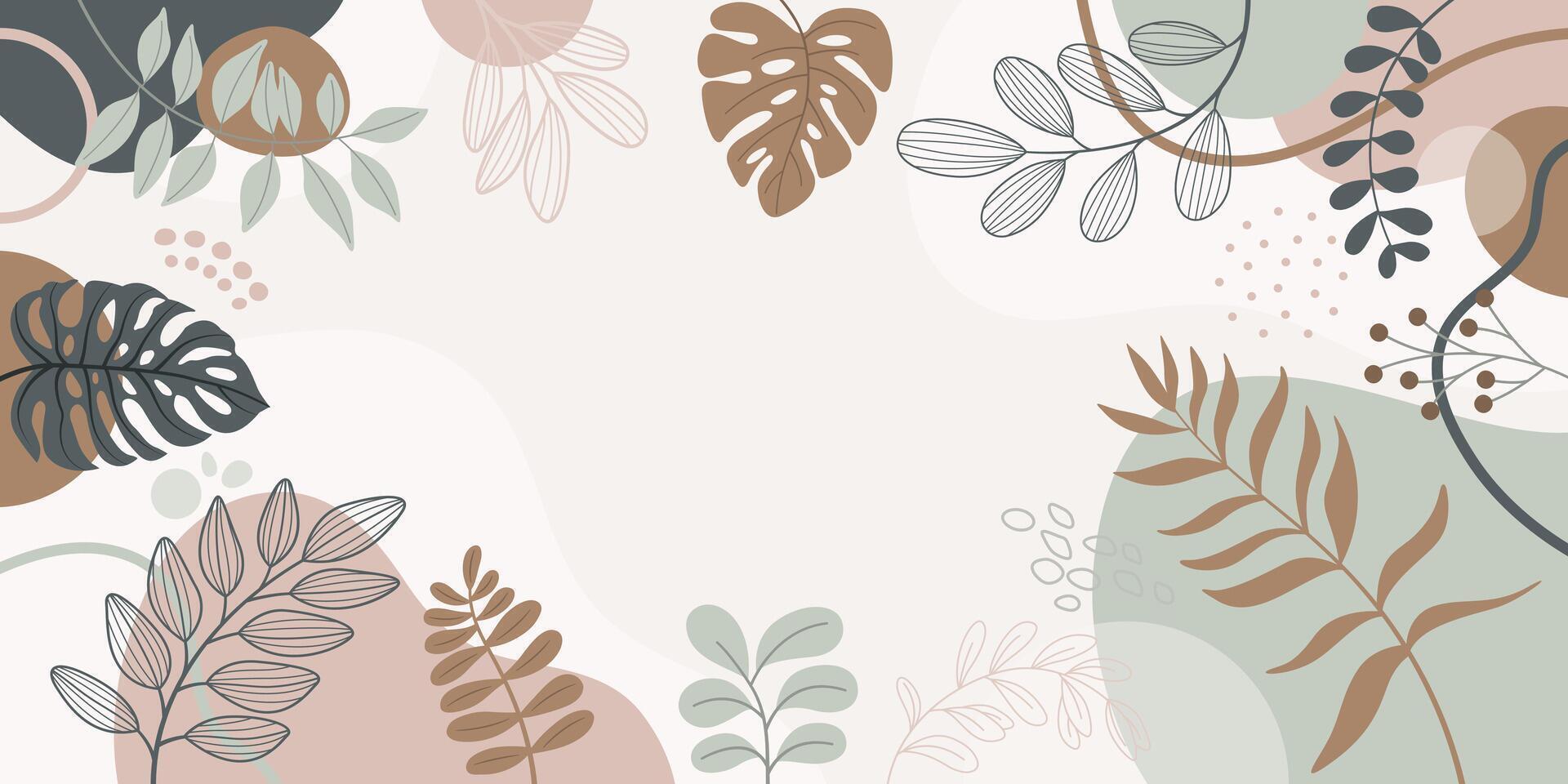 Wallpapers with spring leaves. vector
