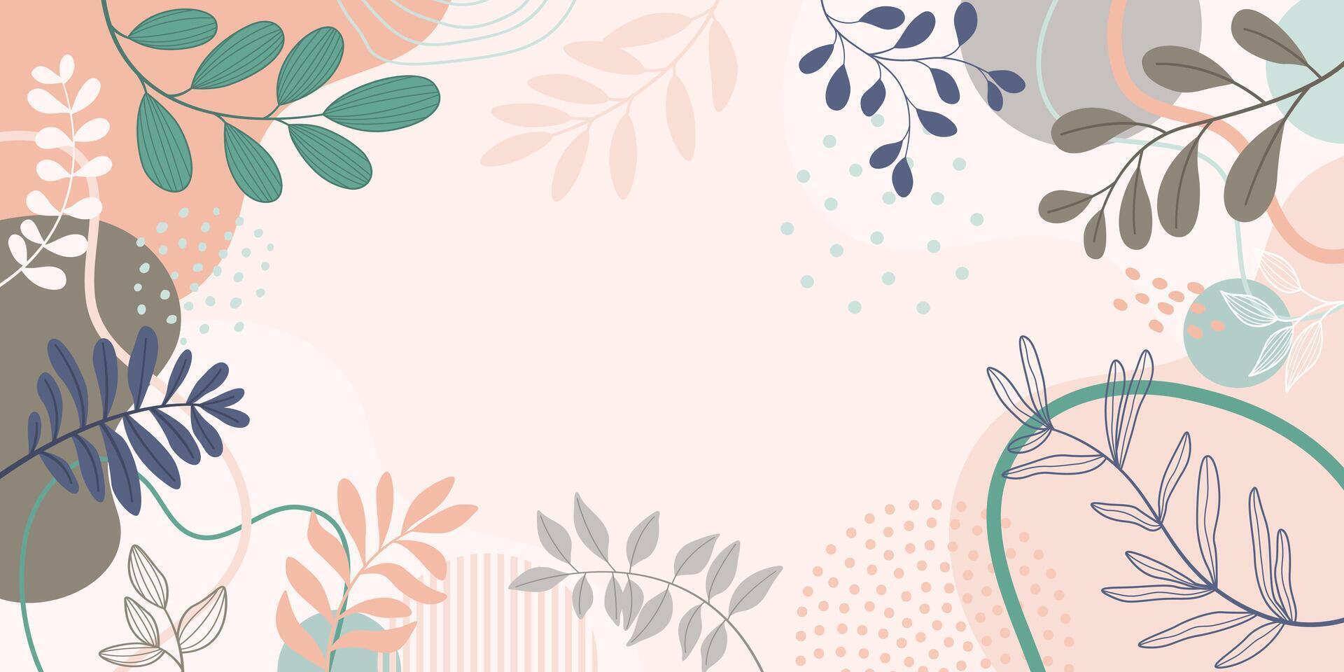Design banner spring background with beautiful. vector