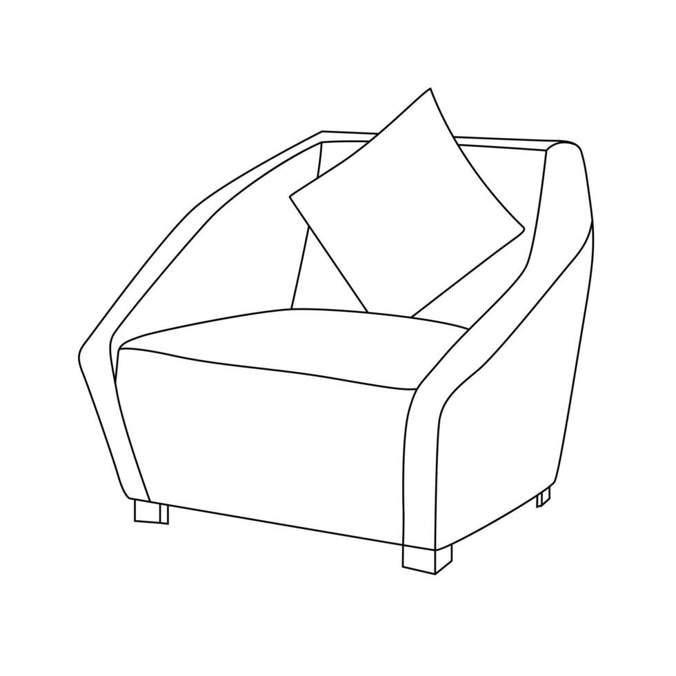 sofa line art vector