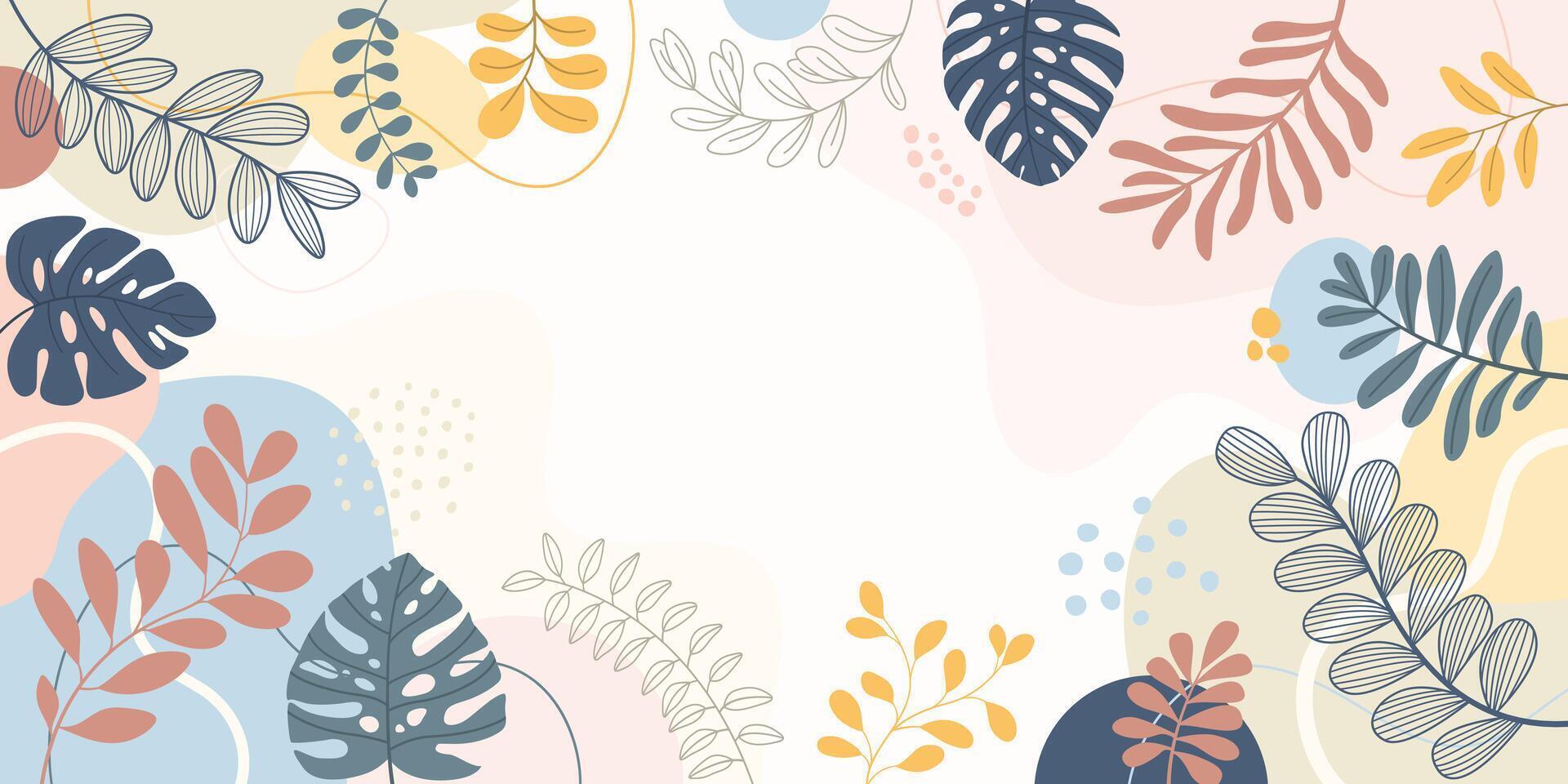 Spring leaves with beautiful. abstract backgrounds. vector