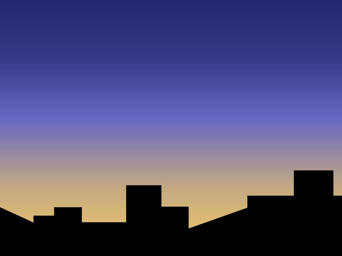 cityscape with twilight sky vector