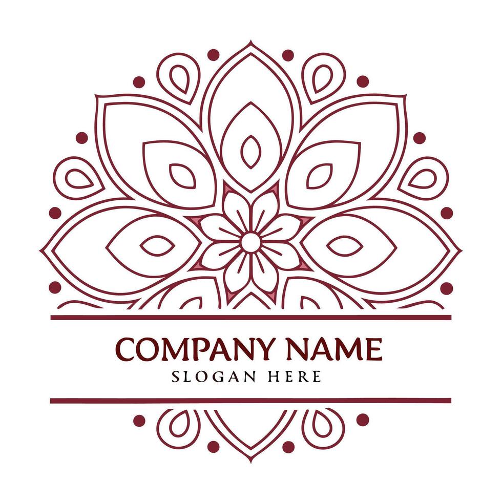 a logo for a company that is made flower white background vector
