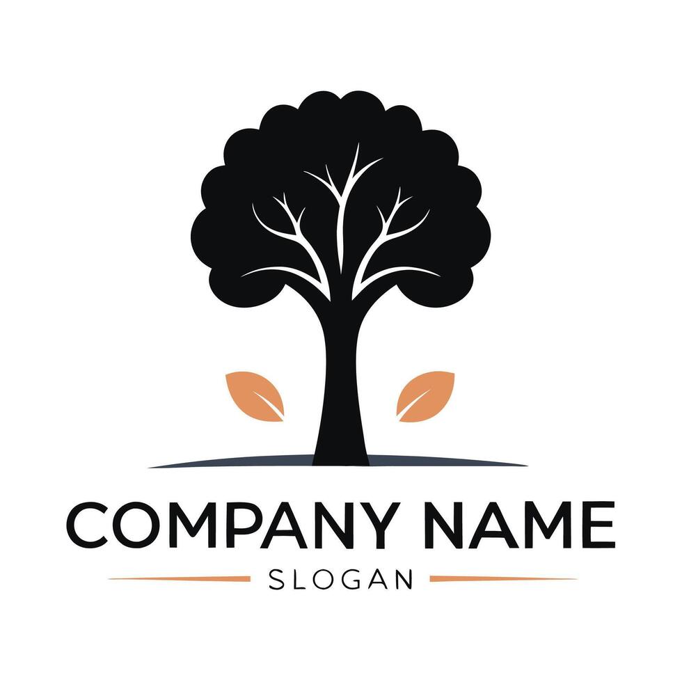 a logo for a company that is tree white background vector