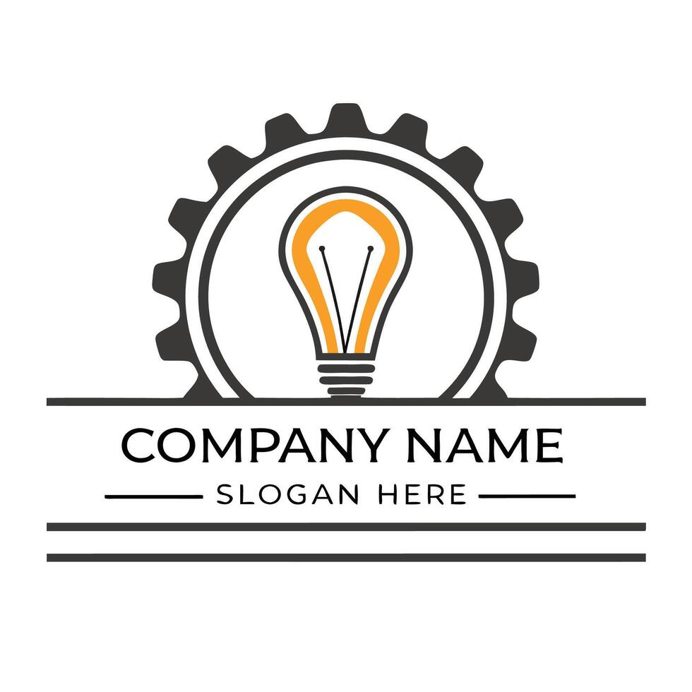 light bulb logo design template white background vector