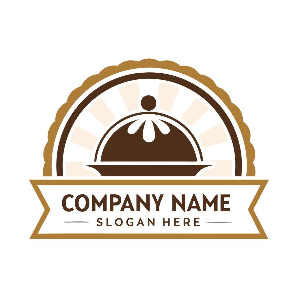 restaurant logo design template white background vector