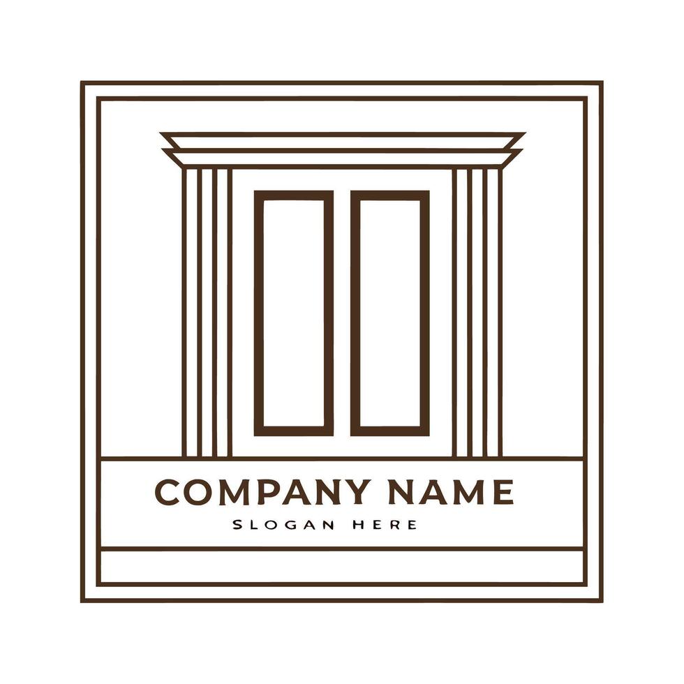 a logo for a company that is made up of a window and a do white backgroundor vector