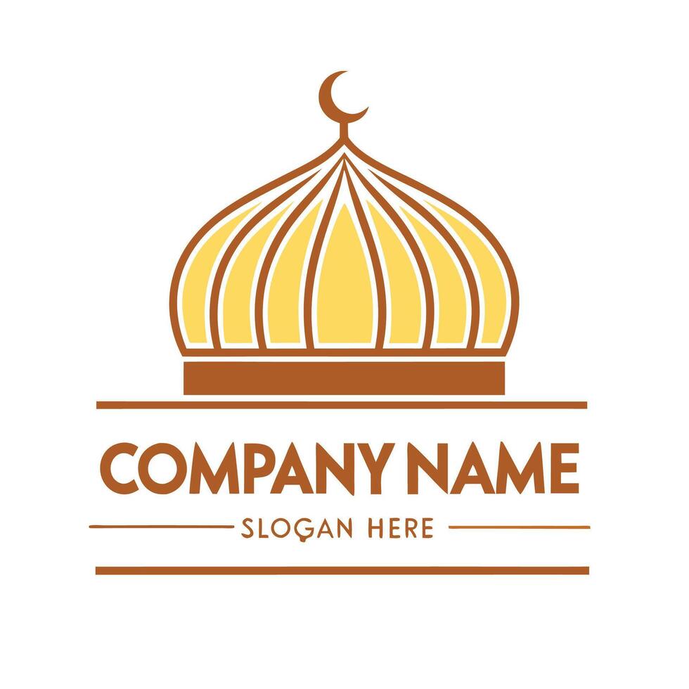 islamic design template white background vector