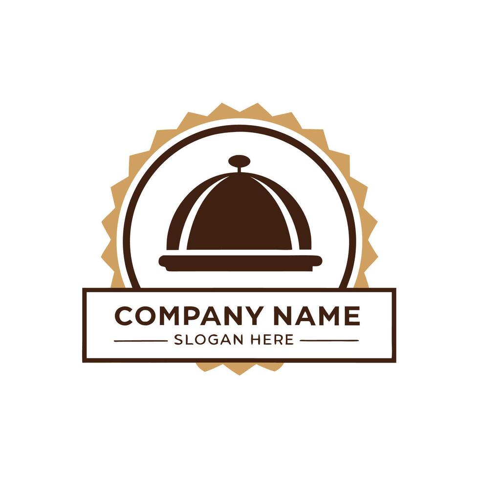 a logo for a restaurant or white background vector