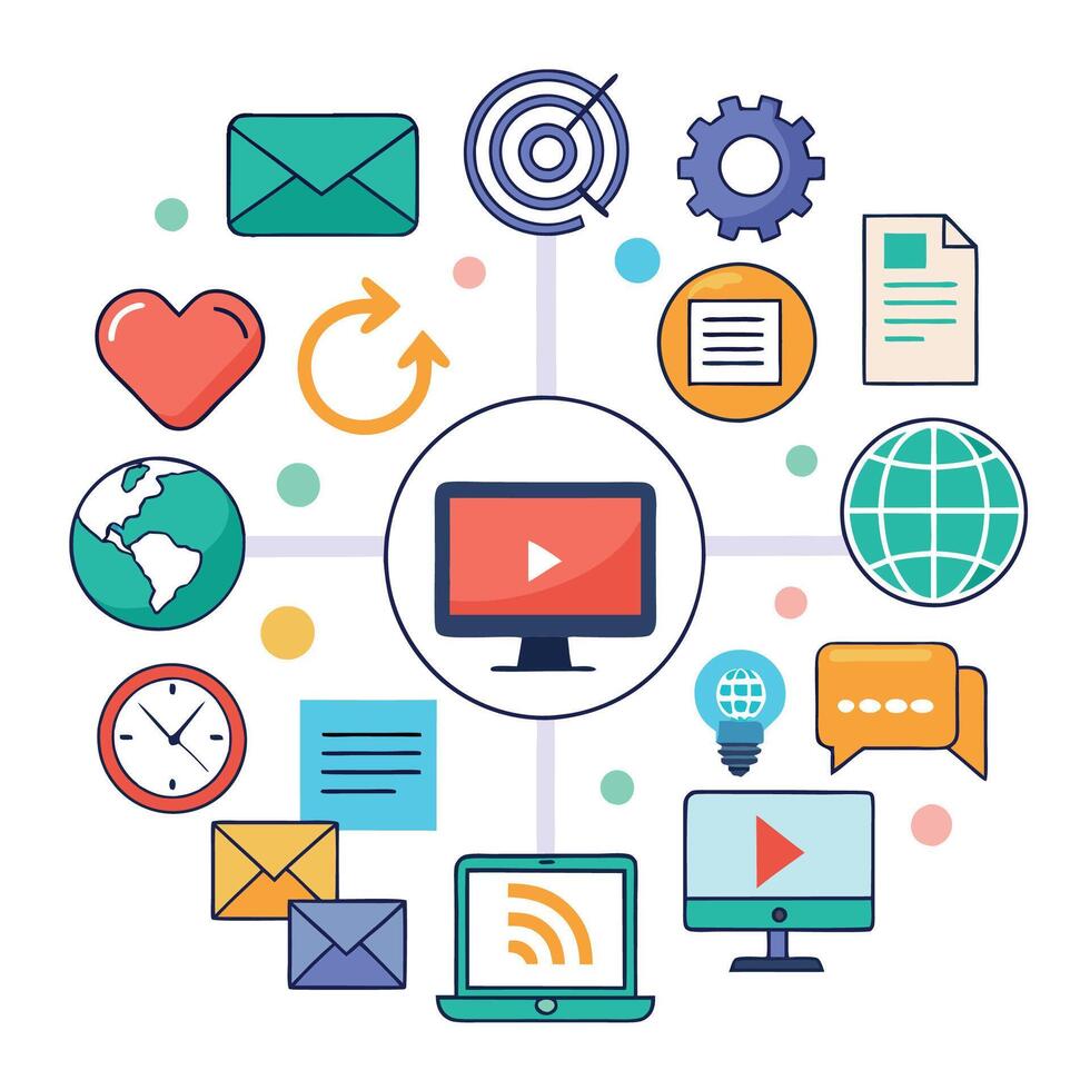 the internet is a great way to market your business white background vector