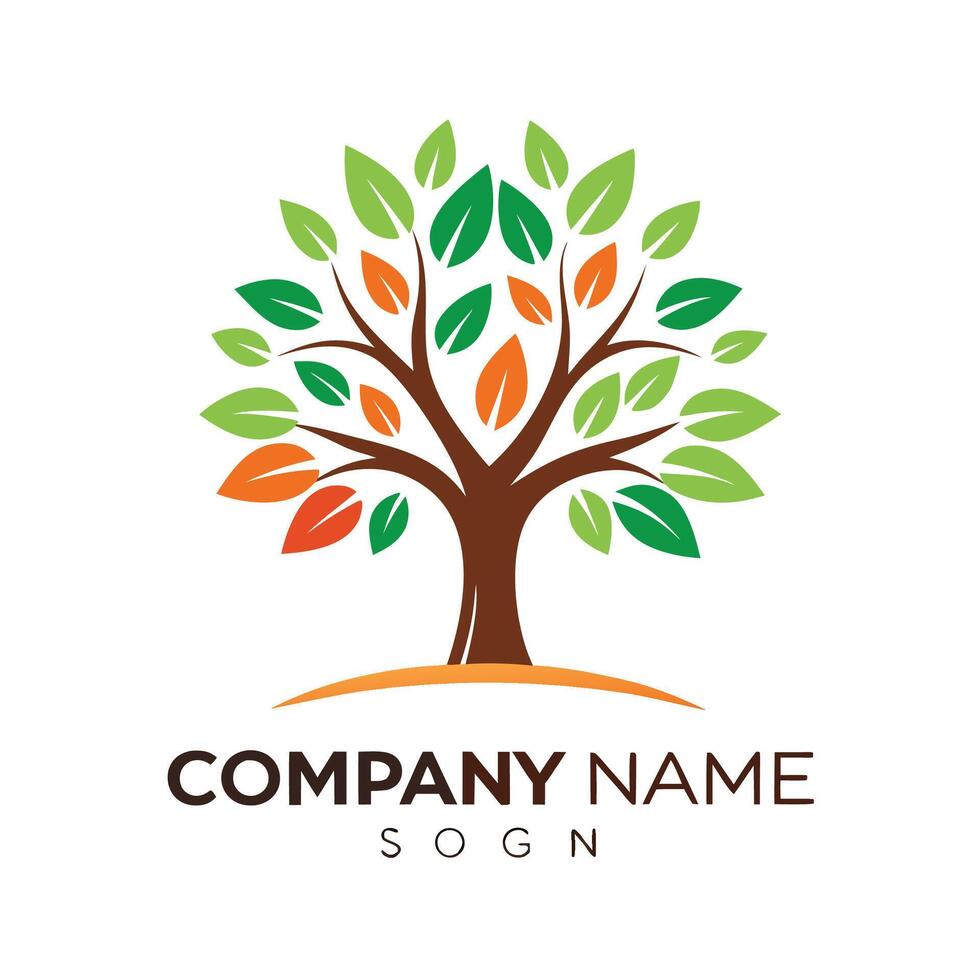 tree logo design template, background vector