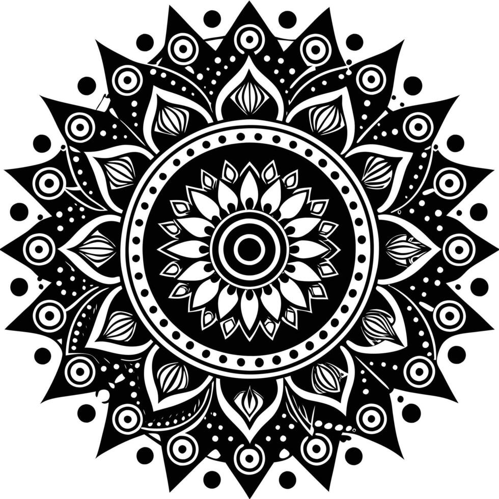 a black and white mandala design backgroun,d vector