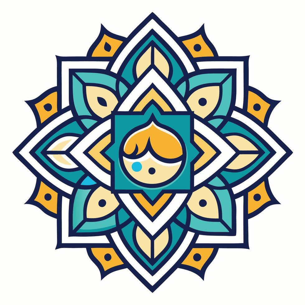 a logo for a company called mandala white background vector