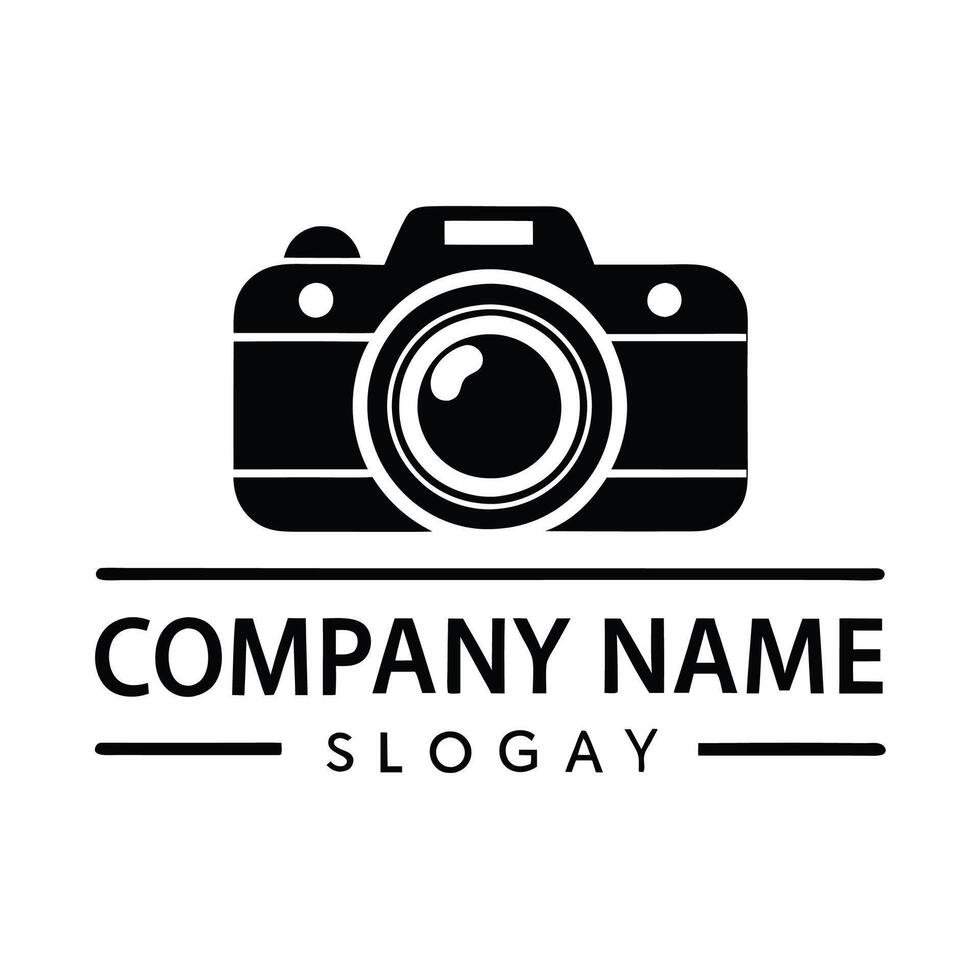 a camera logo design photography business background vector