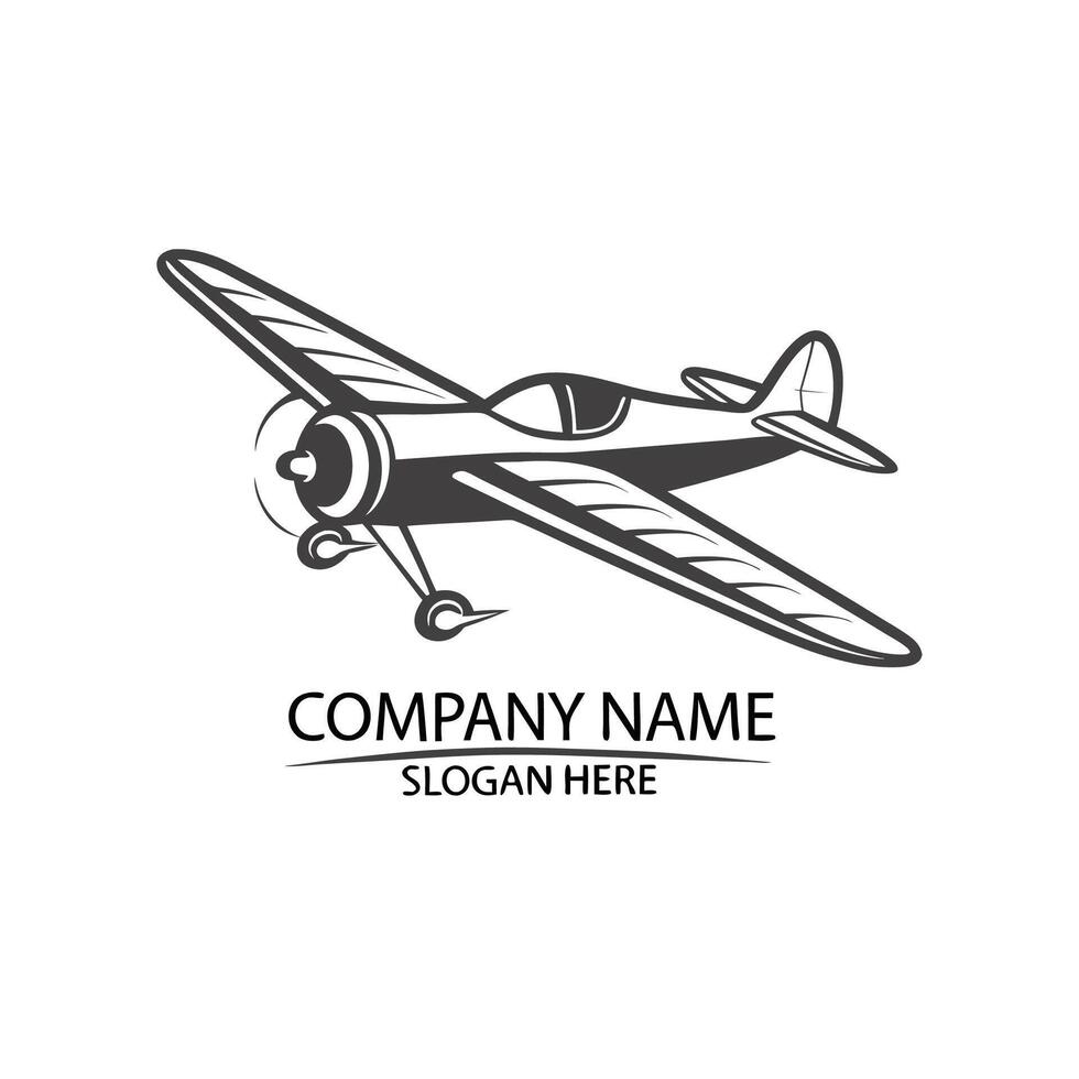a black and white airplane design white background vector