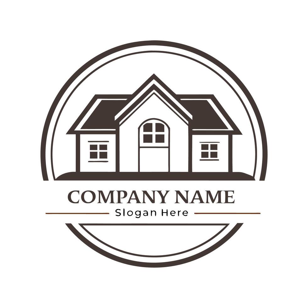 a house logo with a window , white background vector