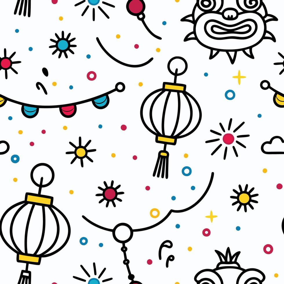 chinese new year seamless pattern ,background vector