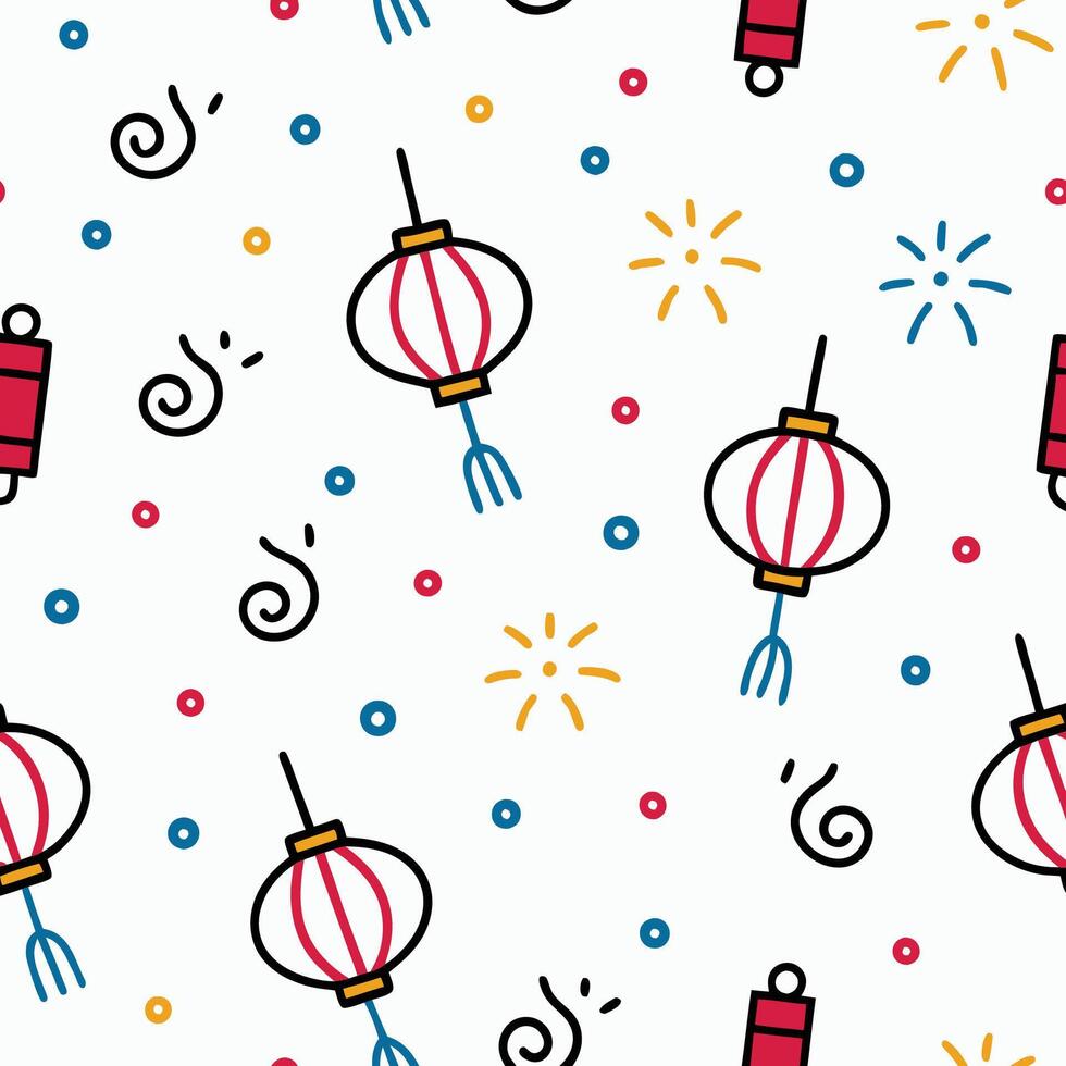 chinese new year seamless pattern, vector
