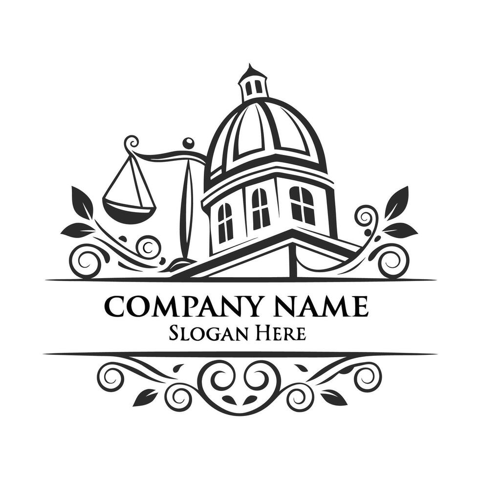 the logo for a law firm vector