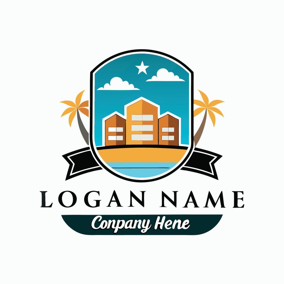 a logo for a company that sells real estate vector