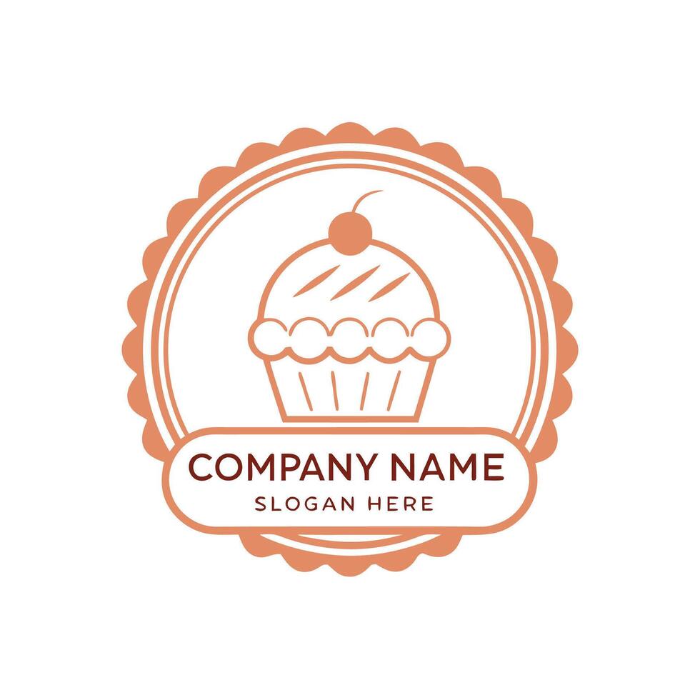 cupcake logo design template vector