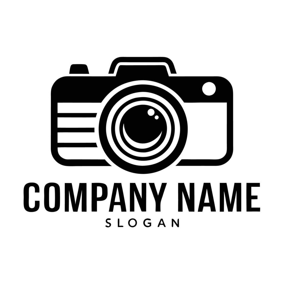 a camera logo design for a photography business, vector