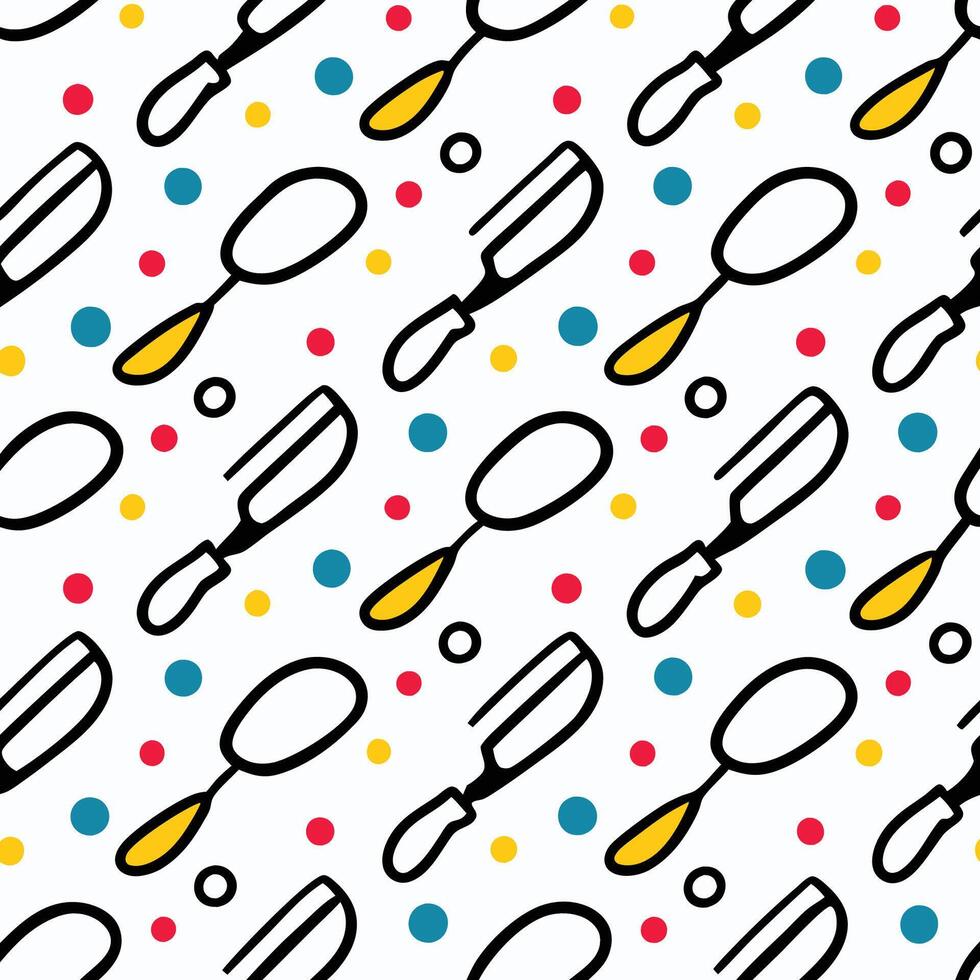 a pattern with a variety of different tools and utensils vector