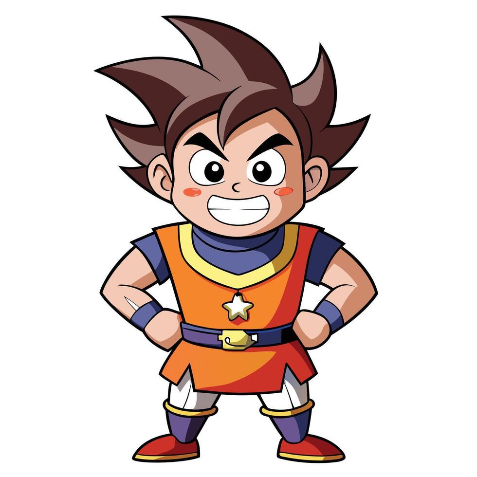 dragon ball z goku white background, vector