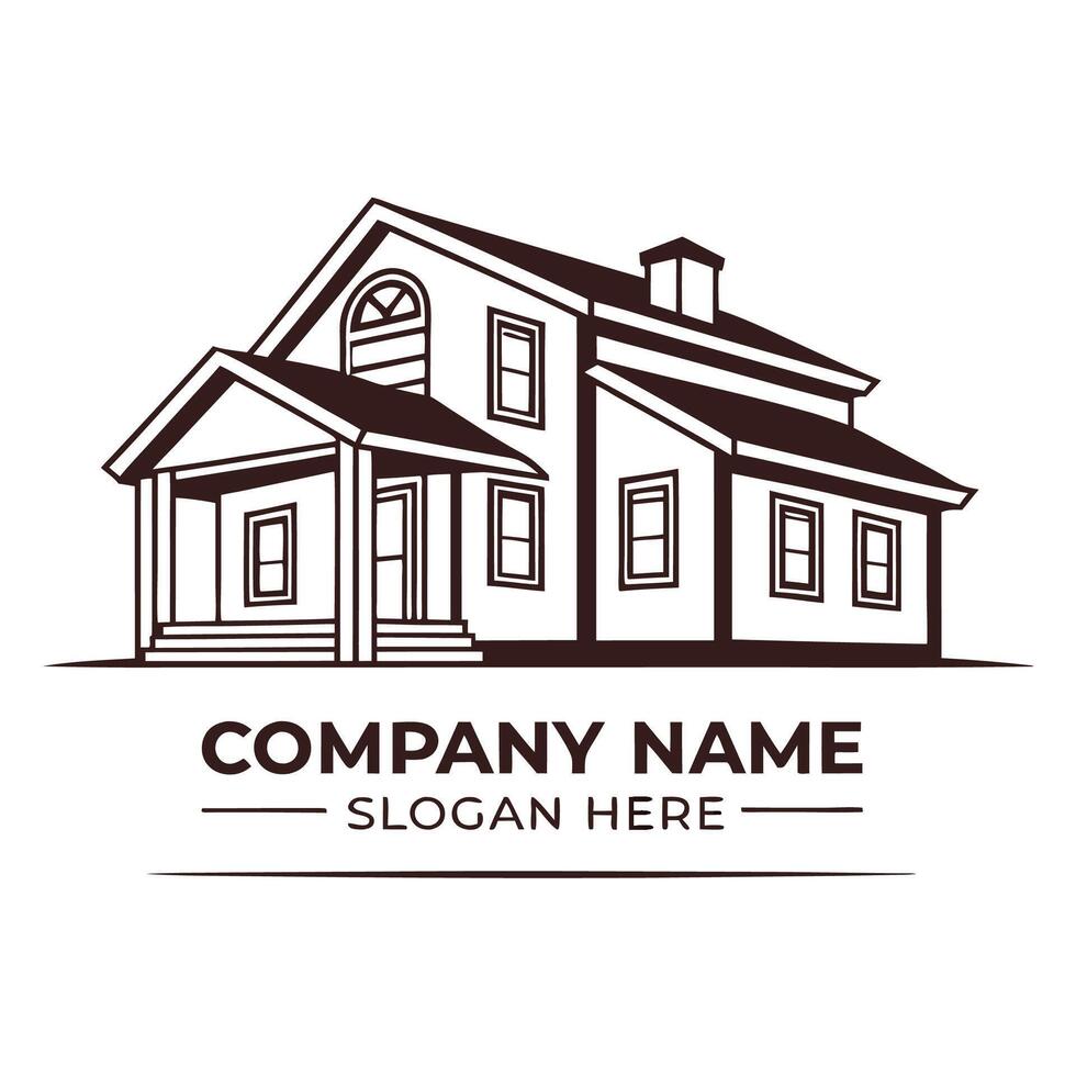 a house logo with a white background, vector