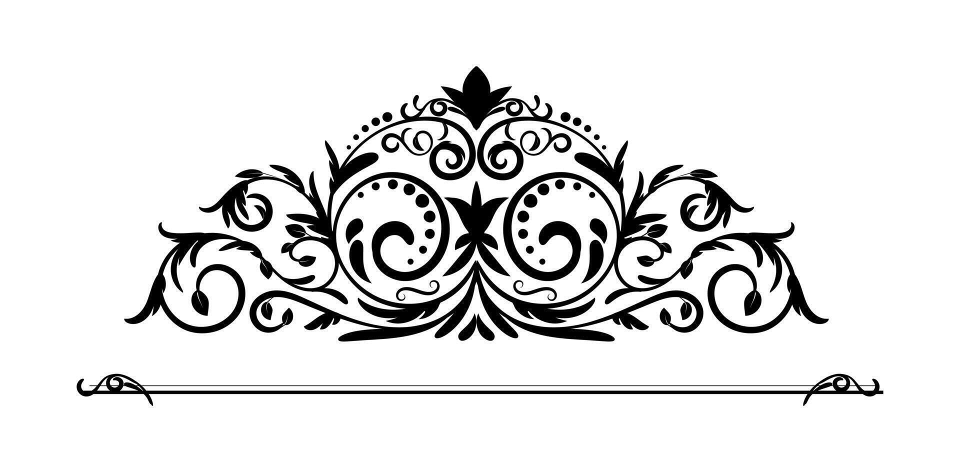 Elegant wedding frame on black colour vector
