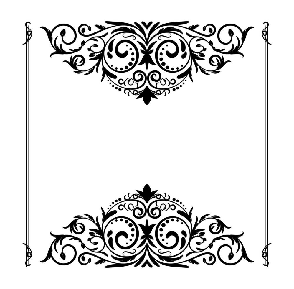 Elegant wedding frame vector