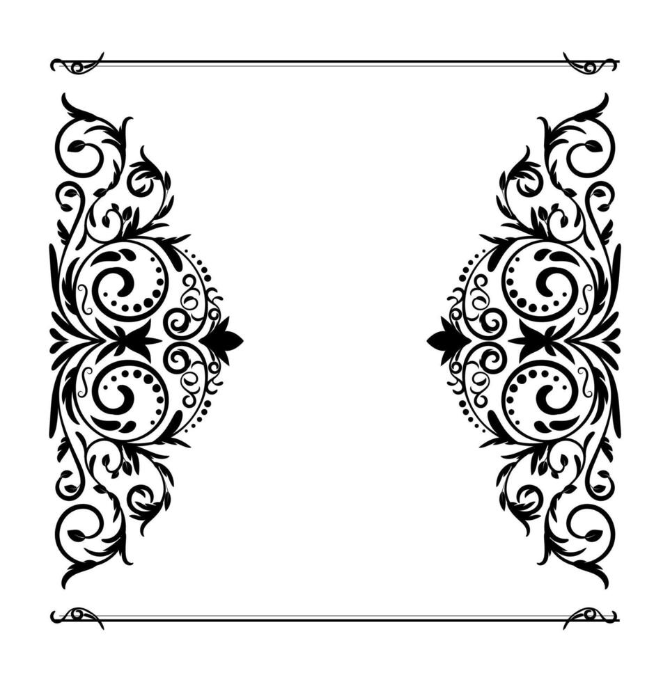 Elegant wedding frame art vector